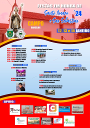 Cartaz Festas em Honra de Santo Amaro e São Sebastião 2024 - Campo