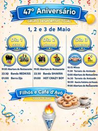 Cartaz 47º Aniversário do Grupo Desportivo Tojal 2026 - Tojal