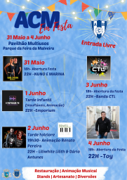 Cartaz ACM em Festa 2024 - Malveira 