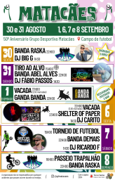 Cartaz Aniversário Grupo Desportivo Matacães 2024 - Torres Vedras