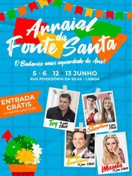 Cartaz Arraial da Fonte Santa 2026 - Lisboa