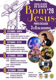 Cartaz Arraial em honra do Senhor Bom Jesus 2026 - Ponta Delgada