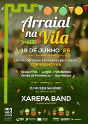 Cartaz Arraial na Vila 2026 - Torres Novas