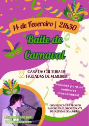 Cartaz Baile de Carnaval 2026 - Fazendas de Almeirim