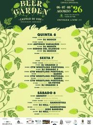 Cartaz Beer Garden 2026 - Castelo de Vide
