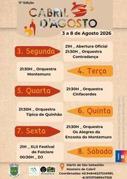 Cartaz Cabril D'Agosto 2026 - Cabril