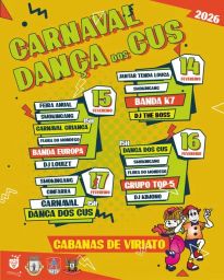 Cartaz Carnaval 2026 - Cabanas de Viriato
