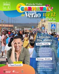 Cartaz Carnaval 2026 - Praia da Vieira