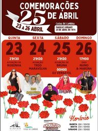 Cartaz Comemorações do 25 de Abril 2026 - Casal de Cambra