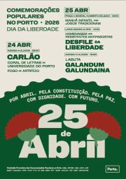 Cartaz Comemorações Populares 2026 - Porto