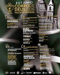 Cartaz Corpo de Deus 2026 - Paços de Ferreira