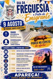 Cartaz Dia da Freguesia e Festa do Emigrante 2026 - Espinho