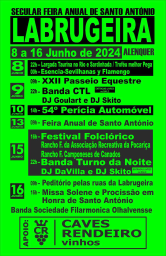 Cartaz Feira Anual de Santo António 2024 - Labrugeira
