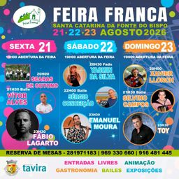 Cartaz Feira Franca 2026 - Santa Catarina da Fonte do Bispo