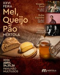 Cartaz Feira Mel, Queijo, Pão 2026 - Mértola