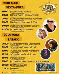 Cartaz Festa Amarela 2026 - Almodôvar