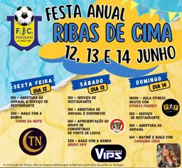 Cartaz Festa Anual 2026 - Ribas de Cima