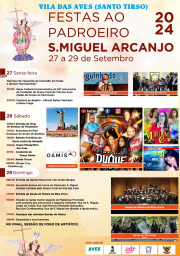 Cartaz Festa ao Padroeiro São Miguel Arcanjo 2024 - Santo Tirso