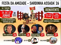 Cartaz Festa da Amizade - Sardinha Assada 2026 - Benavente
