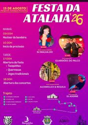 Cartaz Festa da Atalaia 2026 - Atalaia