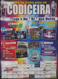 Cartaz Festa da Capelania de Codiceira 2024 - Leiria