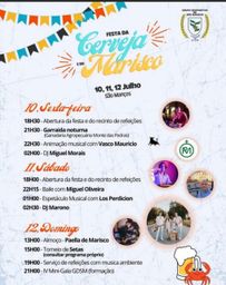 Cartaz Festa da Cerveja e do Marisco 2026 - São Manços
