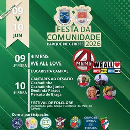 Cartaz Festa da Comunidade 2026 - Gerizes