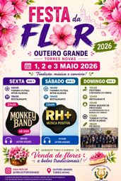 Cartaz Festa da Flor 2026 - Outeiro Grande