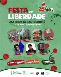 Cartaz Festa da Liberdade 2025 - Vila Nova de Santo André