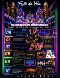 Cartaz Festa da Vila 2026 - Carrazedo de Montenegro