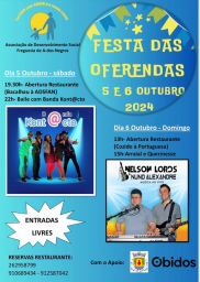 Cartaz Festa das Oferendas 2024 - Obidos