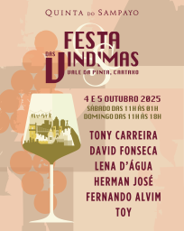 Cartaz Festa das Vindimas na Quinta do Sampayo 2025 - Vale da Pinta
