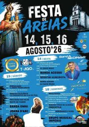 Cartaz Festa de Areias 2026 - Ferreira do Zêzere
