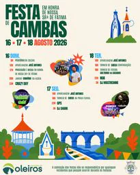 Cartaz Festa de Cambas em honra de Nossa Senhora de Fátima 2026 - Cambas
