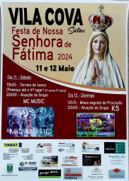 Cartaz Festa de Nossa Senhora da Fátima 2024 - Vila Cova