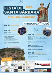 Cartaz Festa de Santa Bárbara 2026 - Ribalonga
