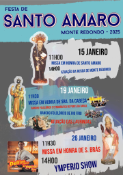 Cartaz Festa de Santo Amaro 2025 - Monte Redondo