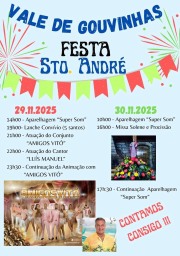 Cartaz Festa de Santo André 2025 - Vale de Gouvinhas