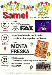 Cartaz Festa de São João 2024 - Samel