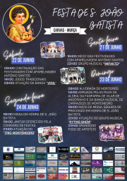Cartaz Festa de São João Batista 2024 - Carvas