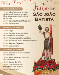 Cartaz Festa de São João Batista 2024 - Ribeira Brava