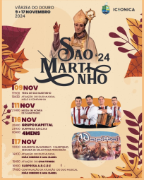 Cartaz Festa de São Martinho 2024 - Várzea do Douro