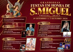 Cartaz Festa de São Miguel de Frossos 2026 - Frossos