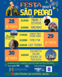 Cartaz Festa de São Pedro 2024 - São Pedro de Avioso
