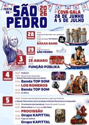 Cartaz Festa de São Pedro 2026 - Cova-Gala