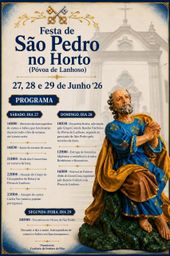 Cartaz Festa de São Pedro 2026 - Póvoa de Lanhoso