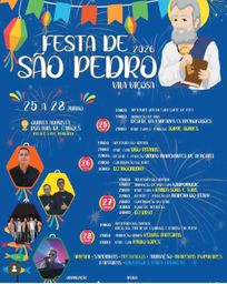 Cartaz Festa de São Pedro 2026 - Vila Viçosa