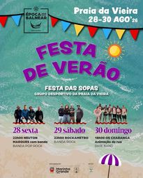 Cartaz Festa de Verão 2026 - Praia da Vieira
