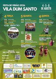 Cartaz Festa de Verão 2026 - Vila Dum Santo