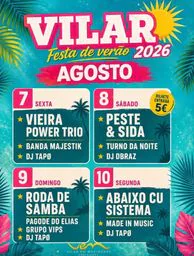 Cartaz Festa de verão 2026 - Vilar